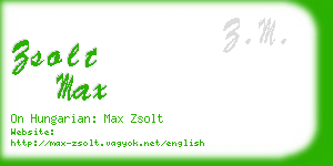 zsolt max business card